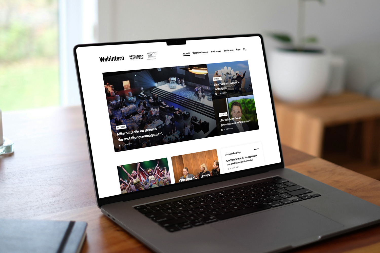 Screenshot Intranet Bregenzer Festspiele